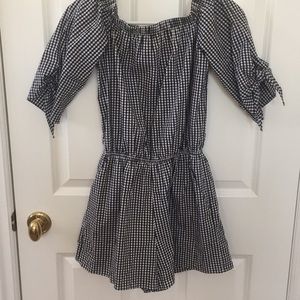 black and white plaid jumper